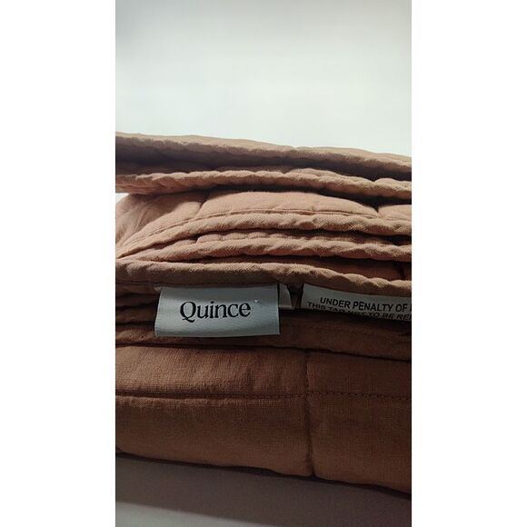 Quince European Linen Box Quilt Desert Sunset Blankets King/Cal King - Picture 3 of 3
